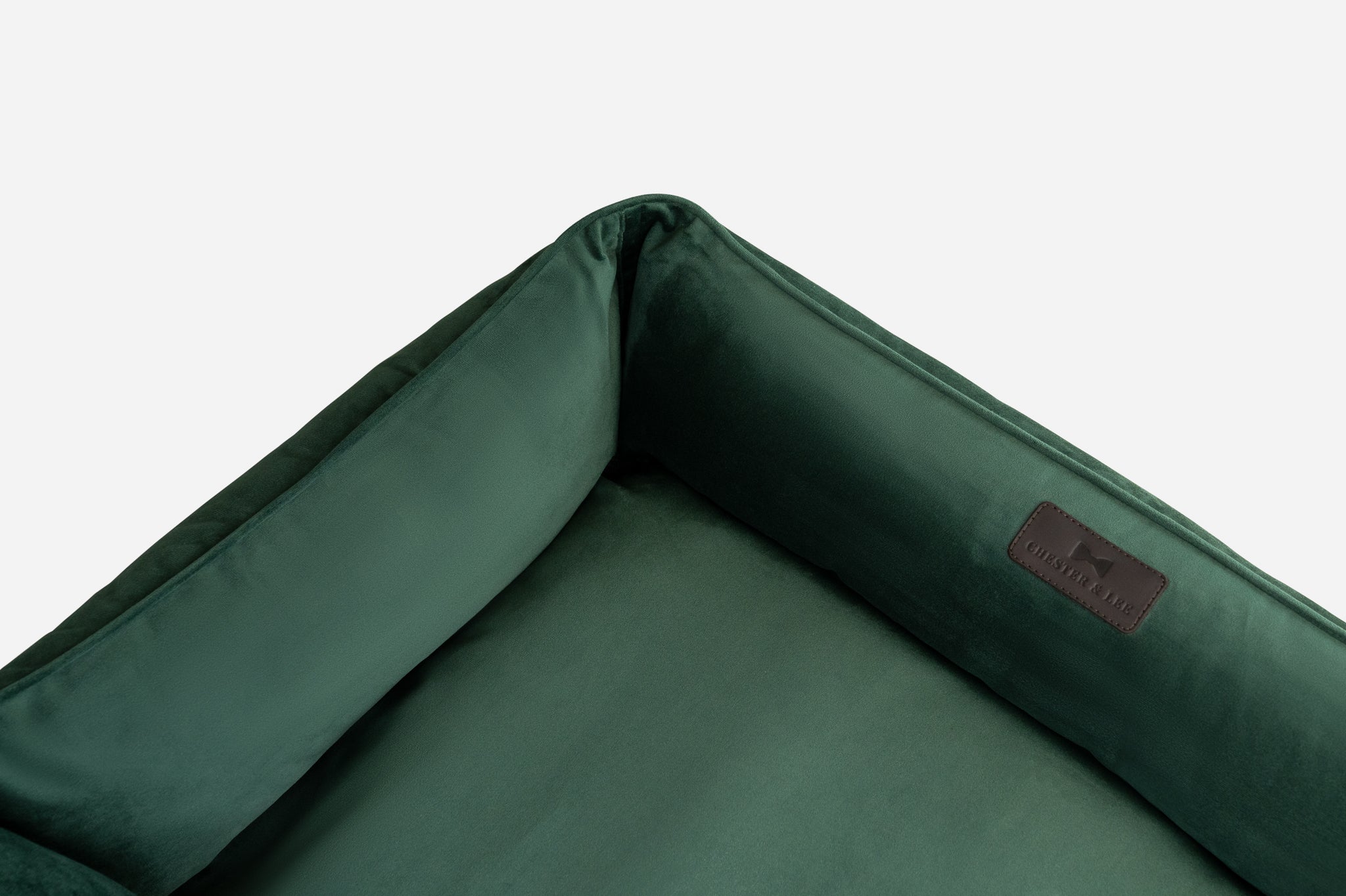 Chester & Lee | Classic Velvet Sleeper Dog Bed Green