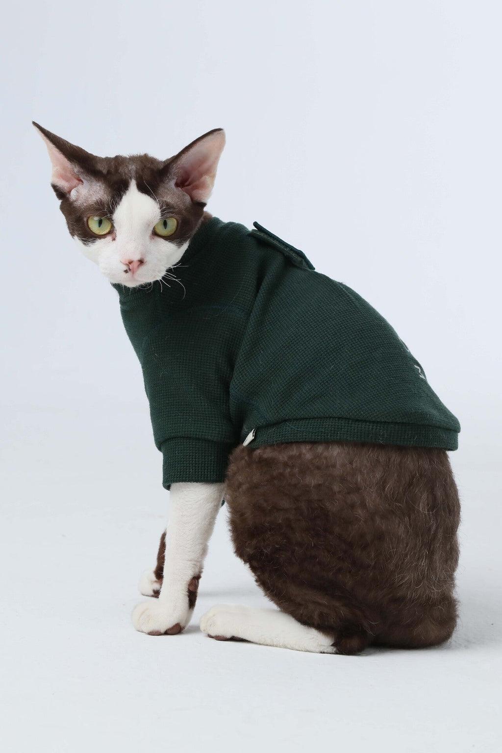 The Embroidery Waffle T-Shirt in Green