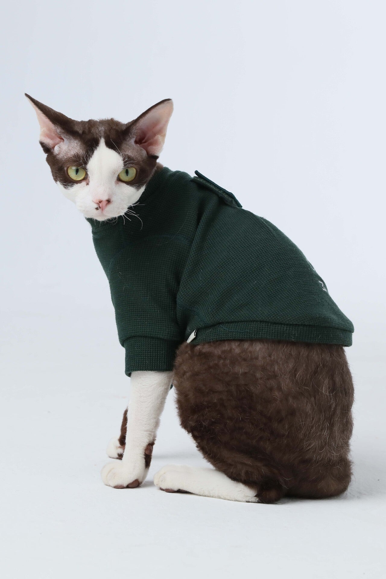 The Embroidery Waffle T-Shirt in Green
