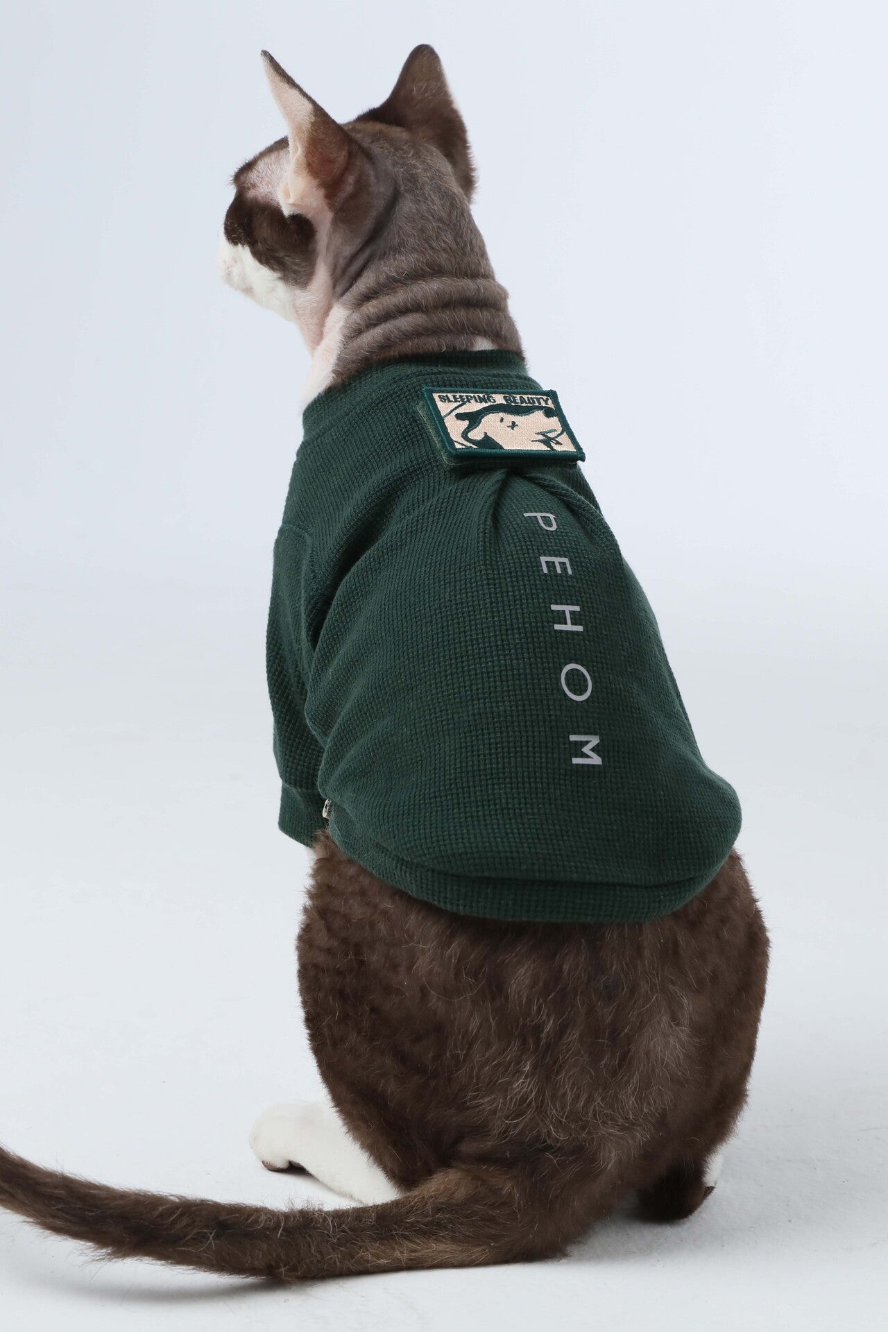 The Embroidery Waffle T-Shirt in Green