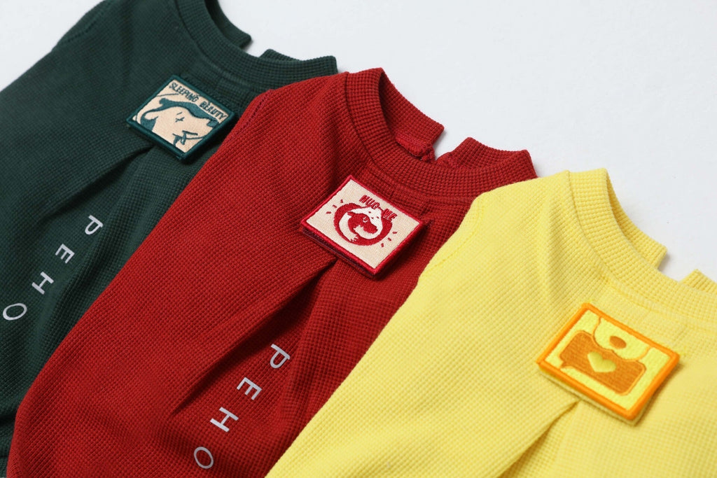 The Embroidery Waffle T-Shirt in Green