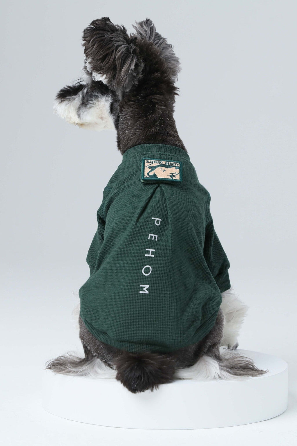 The Embroidery Waffle T-Shirt in Green