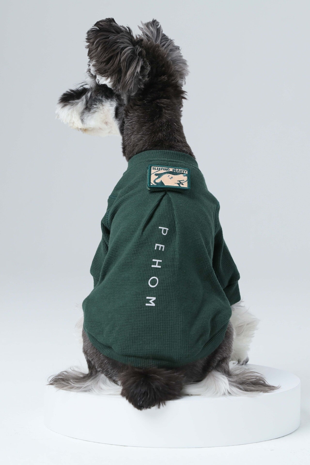 The Embroidery Waffle T-Shirt in Green